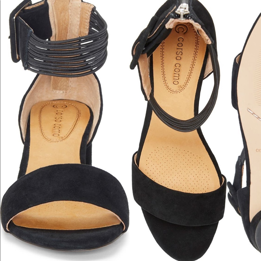 CC Corso Como black suede heel size 7.5